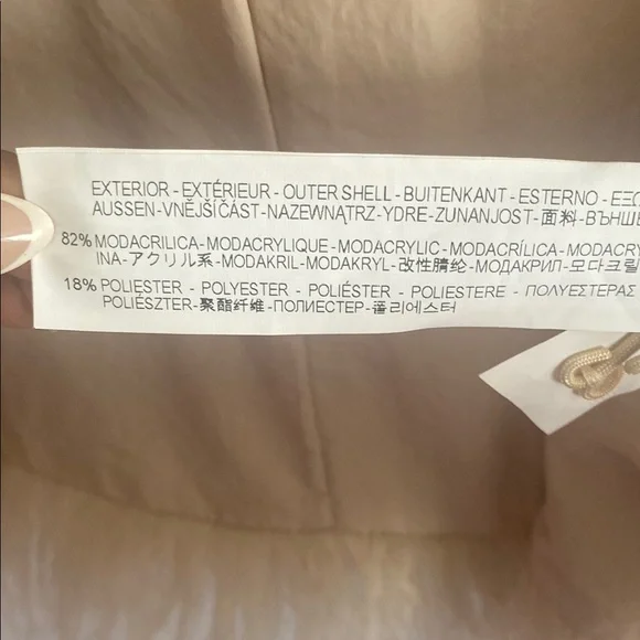 Faux Fur Cream Jacket - Picture 4 of 4